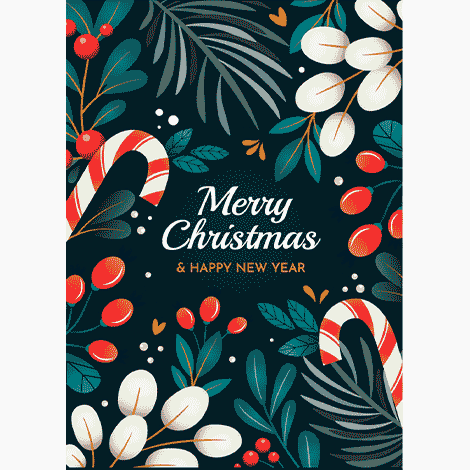 Modern Organic Christmas Card
